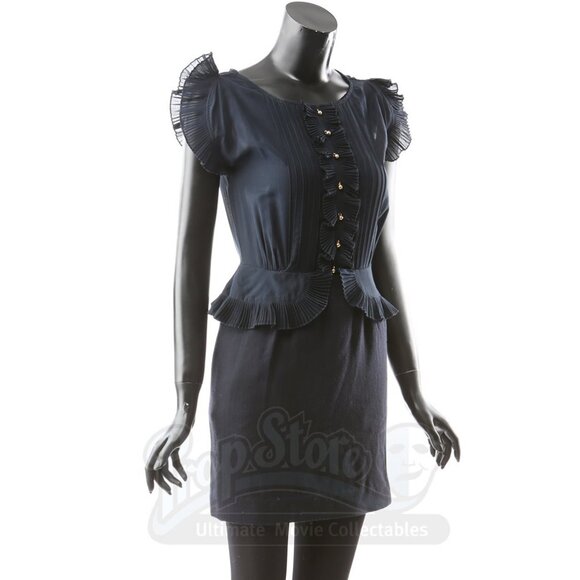 Marc by Marc Jacobs Navy Ruffle Dress ASO Alice Cullen - Picture 3 of 9